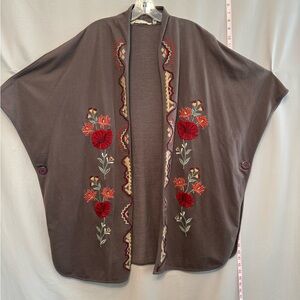 Embroidered Floral Kimono Cardigan by Soft Surroundings